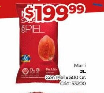 Diarco Maní JL Con Piel x 500 gr. oferta