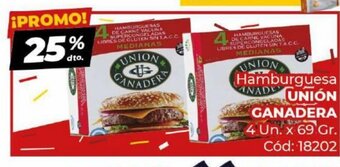 Diarco Hamburguesa Unión Ganadera 4 un x 69 gr. oferta