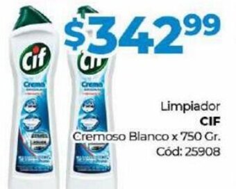 Diarco Limpiador Cif Cremoso Blanco x 750 gr. oferta