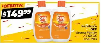 Diarco Repelente OFF Crema Family x 60 gr. oferta