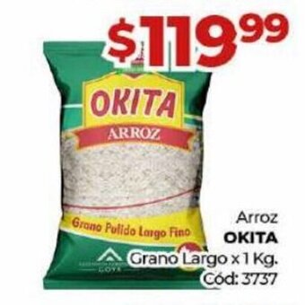 Diarco Arroz Okita Grano Largo x 1 kg, oferta