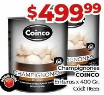 Diarco Champignones Coinco Enteros x 400 gr. oferta