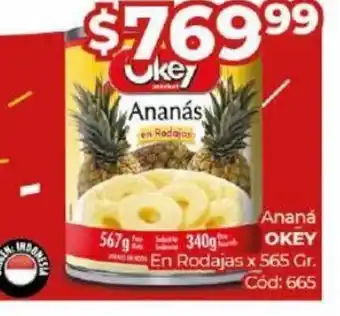 Diarco Ananá Okey En Rodajas x 565 gr. oferta