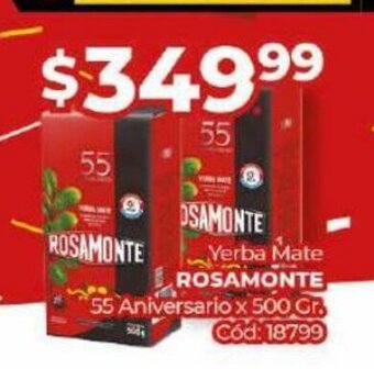 Diarco Yerba Mate Rosamonte x 500 gr, oferta