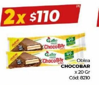 Diarco Oblea Chocobar x 20 gr. oferta