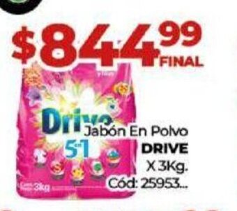 Diarco Jabón En Polvo Drive x 3kg oferta