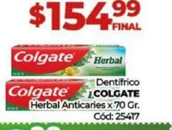 Diarco Dentifrico Colgate Herbal Anticaries x 70 gr oferta