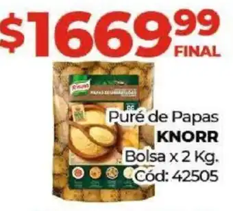 Diarco Puré de Papas Knorr Bolsa x 2 kg. oferta