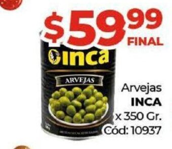 Diarco Arvejas Inca x 350 gr. oferta