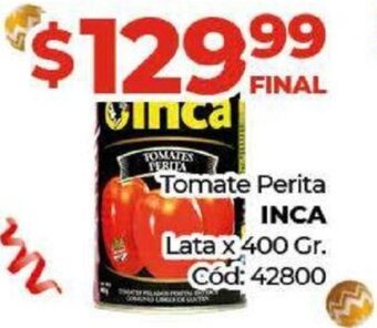 Diarco Tomate Perita Inca Lata x 400 gr. oferta