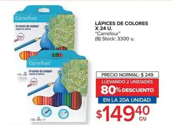 Carrefour Carrefour Lápices de Colores x 24u oferta