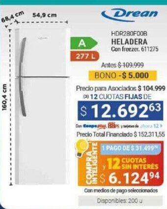 Cooperativa Obrera Heladera oferta