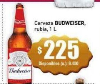 Cooperativa Obrera Cerveza Budweiser oferta