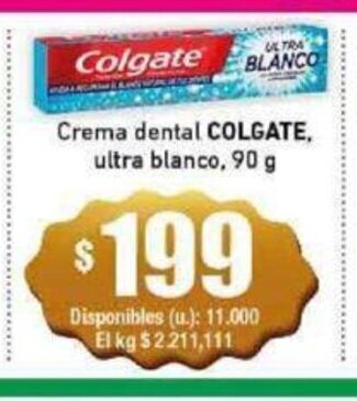 Cooperativa Obrera Crema Dental Colgate oferta