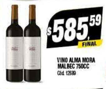 Supermercados Yaguar Vino Alma Mora Malbec 750cc oferta