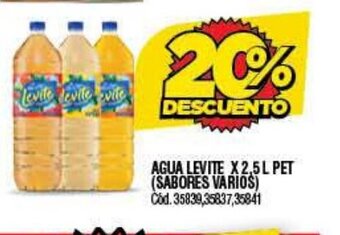 Supermercados Yaguar Agua Levite x 2.5L Pet oferta