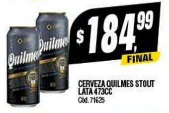 Supermercados Yaguar Cerveza Quilmes Stout Lata 473cc oferta