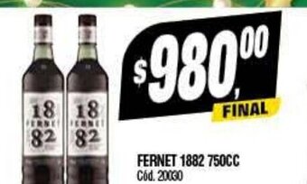 Supermercados Yaguar Fernet 1882 750cc oferta