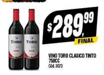 Supermercados Yaguar Vino Toro Clasico Tinto 750cc oferta