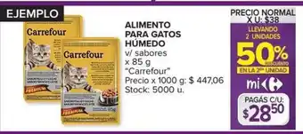 Carrefour Carrefour Alimento para Gatos Húmedo 85g oferta