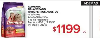 Carrefour Tiernitos Alimento Balanceado para Perros Adultos 15kg oferta
