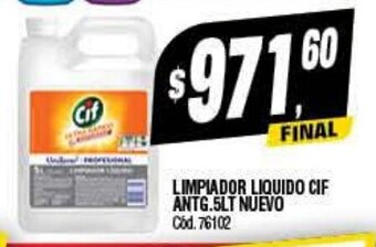 Supermercados Yaguar Limpiador Liquido Cif Antg. 5LT Nuevo oferta