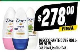 Supermercados Yaguar Desodorante Dove Roll-On 50ml oferta