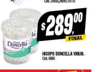 Supermercados Yaguar Hisopo Doncella 100un oferta
