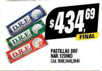 Supermercados Yaguar Pastillas Drf Nar. 12unid oferta