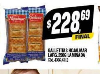 Supermercados Yaguar Galletitas Hojalmar Larg. 250g Laminada oferta