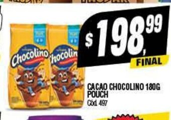 Supermercados Yaguar Cacao Chocolino 180g Pouch oferta