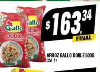 Supermercados Yaguar Arroz Gallo Doble 500g oferta