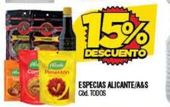 Supermercados Yaguar Especias Alicante/A&S oferta