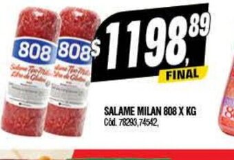 Supermercados Yaguar Salame Milan 808 x kg oferta