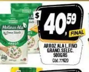 Supermercados Yaguar Arroz Ala L.Fino Grano Selec. 500GRS oferta