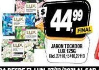 Supermercados Yaguar Jabon Tocador Lux 125G oferta