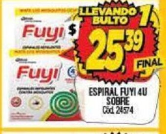 Supermercados Yaguar Espiral Fuyi 4un Sobre oferta