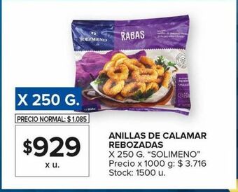 Carrefour Maxi Anillas de calamar rebozadas solimeno 250g oferta
