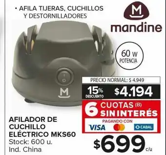 Carrefour Maxi Afilador cuchillo eléctrico mandine oferta