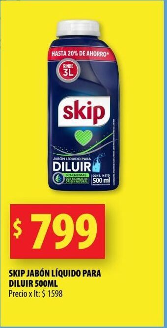 Punto Mayorista Jabón líquido skip 500ml oferta