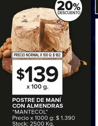 Carrefour Maxi Postre de mani con almendras mantecol 100g oferta
