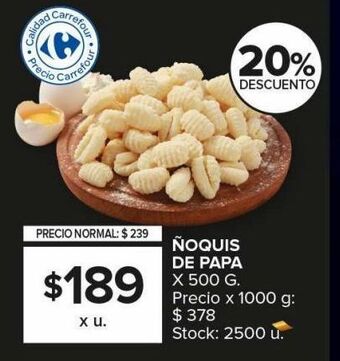 Carrefour Maxi Ñoquis de papa 500g oferta