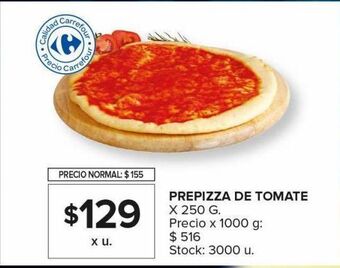 Carrefour Maxi Prepizza de tomate 250g oferta