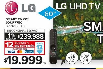 Carrefour Maxi Smart tv lg 60" oferta