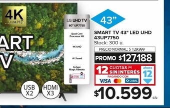 Carrefour Maxi Smart tv lg 43" oferta
