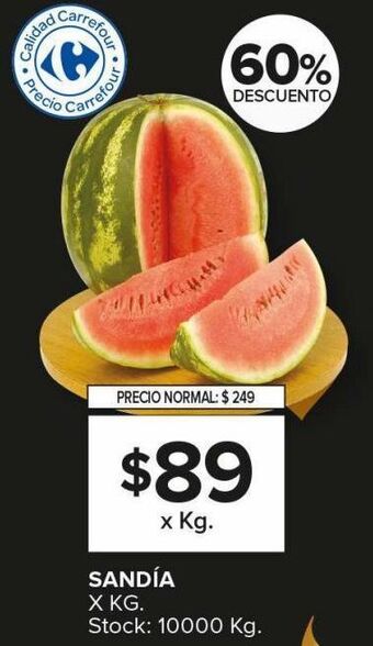 Carrefour Maxi Sandía kg oferta