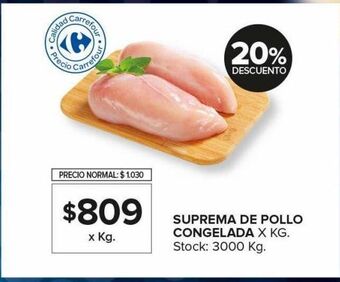 Carrefour Maxi Suprema de pollo congelada x kg oferta