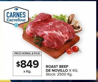 Carrefour Maxi Roast beef de novillito x kg oferta