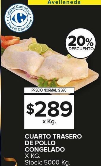 Carrefour Maxi Cuarto trasero de pollo congelado kg oferta