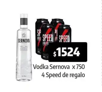Autoservicio Capo Vodka Sernovs x 750 4 Speed de regalo oferta
